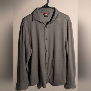Quicksilver L grey soft button down w/ pockets